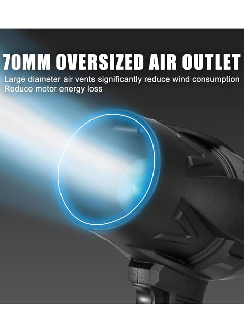Powerful Cordless Leaf Blower, Mini Handheld Dust Blower with 3000mAh Battery, High-Speed Turbo Air Blower for Keyboard, Car, Outdoor and Home Cleaning