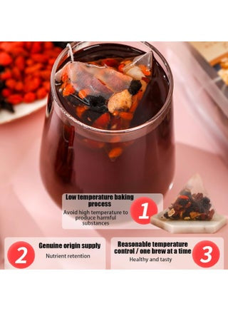 Ginseng Five Treasures Tea Kidney Tea, Traditional Chinese Herbal Tea, Natural Organic Kidney Cleanse Detox Tea for Women & Men, 7 Precious Ingredients Formula(1 Pack/25 Bags)