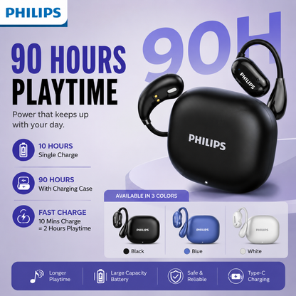 🎧 Philips Open-Ear Wireless Earbuds WATER PROOF
