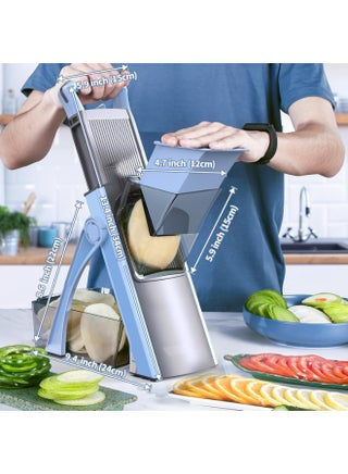 Upgrade Safe Mandoline Slicer Plus,Adjustable Potato Slicer,Vegetable Chopper Food Slicer, Fry Cutter,Veggie Salad Dicer Kitchen Chopping Artifact Gifts,Kitchen Slicer, Vegetable Chopper,Vegetable Slicer And Chopper