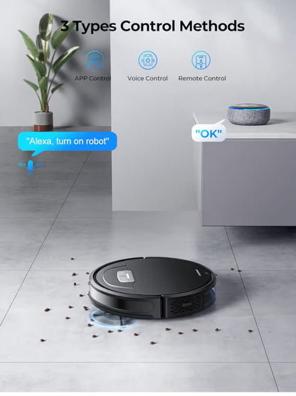 Laresar Robot Vacuums and Mop Combo, MAX 4500Pa Suction, Evol 3 Robotic Vacuum Cleaner with Auto Carpet Boost, Self-Charging, App&Remote&Voice Control, Super-Slim, Ideal for Pet Hair and Carpets