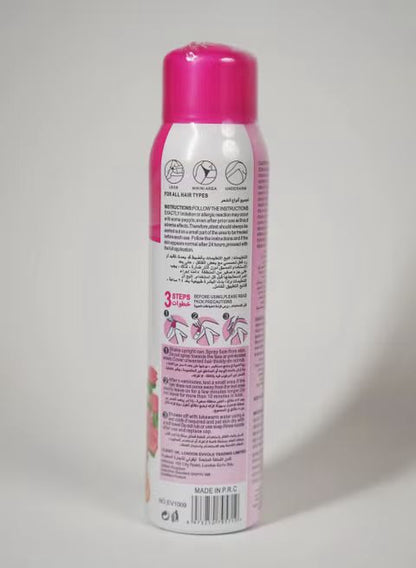 Hair Removal Spray Women and Men, No Irritation Mild Hair Remover for Underarm, Arm, Back, Chest, and Legs, Suitable For All Skin Types Rose & VE