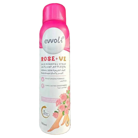 Hair Removal Spray Women and Men, No Irritation Mild Hair Remover for Underarm, Arm, Back, Chest, and Legs, Suitable For All Skin Types Rose & VE
